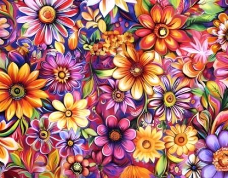 Groovy Garden Pink dog collar #3